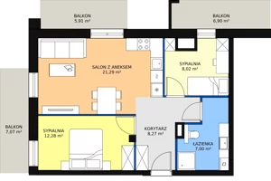 3 pokoje, apartament 56,70 m², piętro 6, oferta nr E.07.07, NOW, Łódź, Widzew, Stary Widzew, ul. Dowborczyków 18
