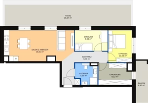 3 pokoje, apartament 69,83 m², piętro 7, oferta nr E.08.06, NOW, Łódź, Widzew, Stary Widzew, ul. Dowborczyków 18
