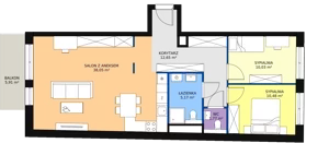 3 pokoje, apartament 78,00 m², piętro 1, oferta nr F.02.08, NOW, Łódź, Widzew, Stary Widzew, ul. Dowborczyków 18