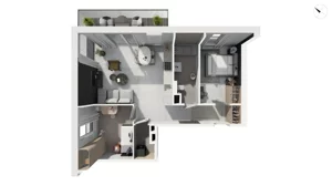 3 pokoje, apartament 62,50 m², piętro 2, oferta nr DANT_DANT_A1.3.2, Ukryte, Gdańsk, Aniołki, ul. Dantyszka