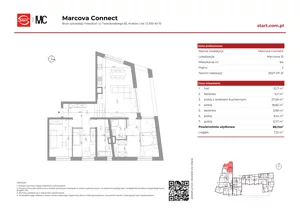 4 pokoje, mieszkanie 89,11 m², piętro 2, oferta nr 15/64, Marcova Connect, Kraków, Podgórze Duchackie, Wola Duchacka, ul. Marcowa