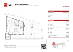4 pokoje, mieszkanie 110,43 m², piętro 6, oferta nr 15/82, Marcova Connect, Kraków, Podgórze Duchackie, Wola Duchacka, ul. Marcowa