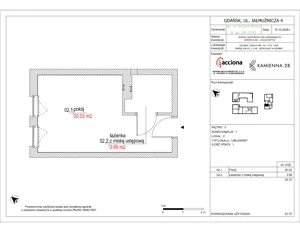 1 pokój, apartament inwestycyjny 23,72 m², parter, oferta nr 4.2, Kamienna 28 - apartamenty inwestycyjne, Gdańsk, Śródmieście, Dolne Miasto, ul. Jałmużnicza 4