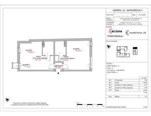 1 pokój, apartament inwestycyjny 71,46 m², piętro 1, oferta nr 4.6, Kamienna 28 - apartamenty inwestycyjne, Gdańsk, Śródmieście, Dolne Miasto, ul. Jałmużnicza 4
