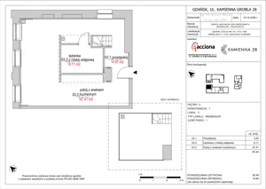 1 pokój, mieszkanie 60,49 m², parter, oferta nr 28.3, Kamienna 28, Gdańsk, Śródmieście, Dolne Miasto, ul. Kamienna Grobla 28