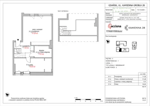 2 pokoje, mieszkanie 69,74 m², parter, oferta nr 28.1, Kamienna 28, Gdańsk, Śródmieście, Dolne Miasto, ul. Kamienna Grobla 28