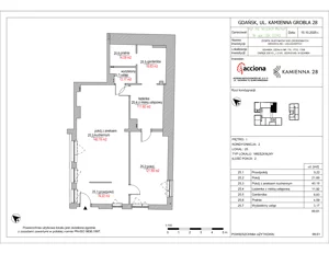 2 pokoje, mieszkanie 99,61 m², piętro 1, oferta nr 28.25, Kamienna 28, Gdańsk, Śródmieście, Dolne Miasto, ul. Kamienna Grobla 28