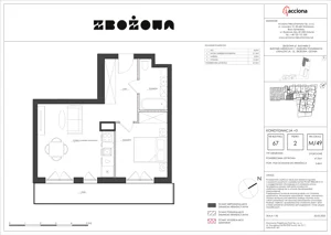 2 pokoje, apartament 47,70 m², piętro 2, oferta nr 67.49, Zbożowa, Gdynia, Cisowa, ul. Zbożowa