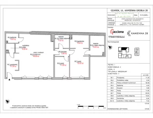 3 pokoje, mieszkanie 137,65 m², piętro 1, oferta nr 28.6, Kamienna 28, Gdańsk, Śródmieście, Dolne Miasto, ul. Kamienna Grobla 28