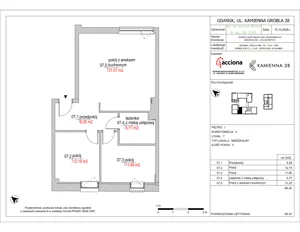 3 pokoje, mieszkanie 69,30 m², piętro 1, oferta nr 28.7, Kamienna 28, Gdańsk, Śródmieście, Dolne Miasto, ul. Kamienna Grobla 28