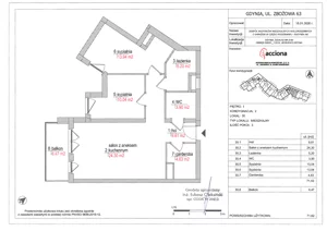 3 pokoje, apartament 71,62 m², piętro 1, oferta nr 63.30, Zbożowa, Gdynia, Cisowa, ul. Zbożowa