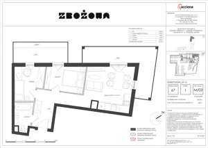 3 pokoje, apartament 55,70 m², piętro 1, oferta nr 67.3, Zbożowa, Gdynia, Cisowa, ul. Zbożowa