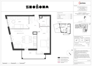3 pokoje, apartament 66,28 m², piętro 2, oferta nr 67.11, Zbożowa, Gdynia, Cisowa, ul. Zbożowa