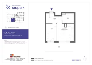 2 pokoje, mieszkanie 36,85 m², parter, oferta nr A.0.4, Apartamenty Cis Park, Gdynia, Pustki Cisowskie-Demptowo, Pustki Cisowskie, ul. Chabrowa