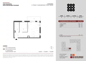 2 pokoje, mieszkanie 44,79 m², piętro 1, oferta nr M.A.1.013, Cukrownia, Pruszcz Gdański, ul. Chopina