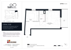 2 pokoje, apartament inwestycyjny 35,27 m², parter, oferta nr 0.03, Śląska Osiem, Gdańsk, Przymorze, ul. Śląska 8