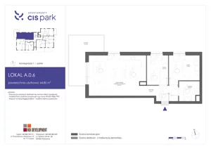 3 pokoje, mieszkanie 64,85 m², parter, oferta nr A.0.6, Apartamenty Cis Park, Gdynia, Pustki Cisowskie-Demptowo, Pustki Cisowskie, ul. Chabrowa