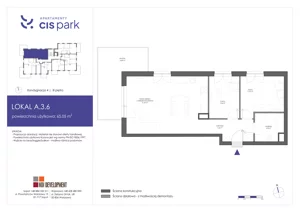 3 pokoje, mieszkanie 65,05 m², piętro 3, oferta nr A.3.6, Apartamenty Cis Park, Gdynia, Pustki Cisowskie-Demptowo, Pustki Cisowskie, ul. Chabrowa