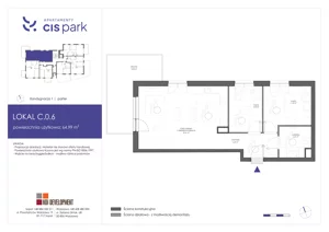 3 pokoje, mieszkanie 64,99 m², parter, oferta nr C.0.6, Apartamenty Cis Park, Gdynia, Pustki Cisowskie-Demptowo, Pustki Cisowskie, ul. Chabrowa