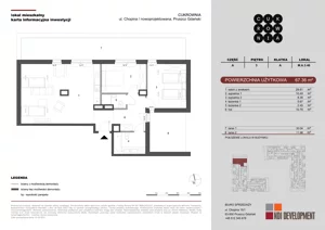 3 pokoje, mieszkanie 67,36 m², piętro 3, oferta nr M.A.3.046, Cukrownia, Pruszcz Gdański, ul. Chopina