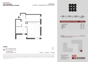 3 pokoje, mieszkanie 54,05 m², piętro 1, oferta nr M.B.1.022, Cukrownia, Pruszcz Gdański, ul. Chopina