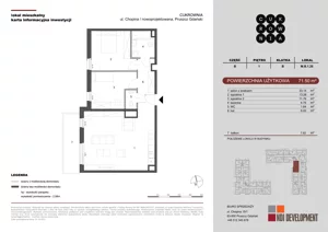 3 pokoje, mieszkanie 71,50 m², piętro 1, oferta nr M.B.1.026, Cukrownia, Pruszcz Gdański, ul. Chopina