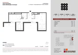 3 pokoje, mieszkanie 51,40 m², piętro 3, oferta nr M.B.3.049, Cukrownia, Pruszcz Gdański, ul. Chopina