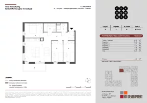 4 pokoje, mieszkanie 72,86 m², piętro 1, oferta nr M.B.1.011, Cukrownia, Pruszcz Gdański, ul. Chopina