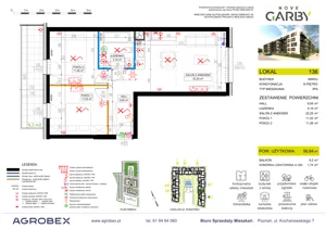 3 pokoje, mieszkanie 56,64 m², piętro 3, oferta nr 136, Nove Garby - Etap 2, Garby, ul. Tulecka
