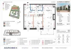 3 pokoje, mieszkanie 58,87 m², piętro 1, oferta nr A14, ulica Staszica etap A, Szamotuły, ul. Sportowa