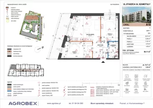 3 pokoje, mieszkanie 56,11 m², piętro 1, oferta nr A18, ulica Staszica etap A, Szamotuły, ul. Sportowa