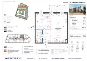 2 pokoje, mieszkanie 52,04 m², piętro 4, oferta nr A63, ulica Staszica etap A, Szamotuły, ul. Sportowa