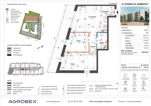 3 pokoje, mieszkanie 64,15 m², piętro 2, oferta nr A30, ulica Staszica etap A, Szamotuły, ul. Sportowa