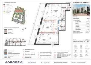 3 pokoje, mieszkanie 65,57 m², piętro 4, oferta nr A58, ulica Staszica etap A, Szamotuły, ul. Sportowa