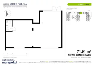 Lokal użytkowy 71,91 m², oferta nr LU.005, Nowe Winogrady - lokale użytkowe, Poznań, Winogrady, Nowe Winogrady, ul. Hawelańska 6