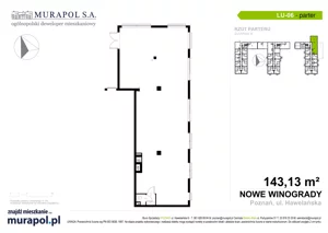 Lokal użytkowy 143,13 m², oferta nr LU.006, Nowe Winogrady - lokale użytkowe, Poznań, Winogrady, Nowe Winogrady, ul. Hawelańska 6