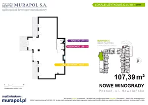 Lokal użytkowy 107,39 m², oferta nr C.LU.01, Nowe Winogrady - lokale użytkowe, Poznań, Winogrady, Nowe Winogrady, ul. Hawelańska 6