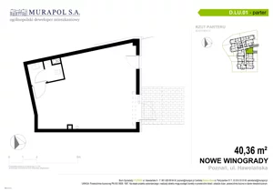 Lokal użytkowy 40,36 m², oferta nr D.LU.01, Nowe Winogrady - lokale użytkowe, Poznań, Winogrady, Nowe Winogrady, ul. Hawelańska 6