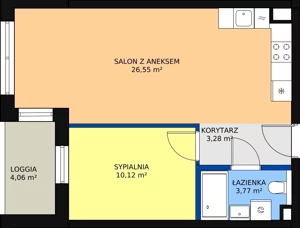 2 pokoje, mieszkanie 43,59 m², piętro 2, oferta nr AQUA-1-202, Bel Mare, Międzyzdroje, ul. Nowomyśliwska