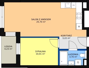 2 pokoje, mieszkanie 42,63 m², piętro 5, oferta nr AQUA-1-532, Bel Mare, Międzyzdroje, ul. Nowomyśliwska