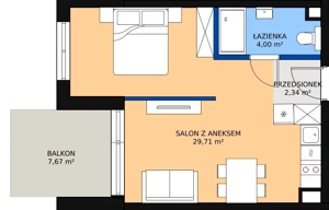 1 pokój, mieszkanie 36,27 m², parter, oferta nr F.117, Bel Mare, Międzyzdroje, ul. Nowomyśliwska