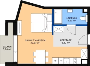1 pokój, mieszkanie 33,90 m², piętro 3, oferta nr F.425, Bel Mare, Międzyzdroje, ul. Nowomyśliwska