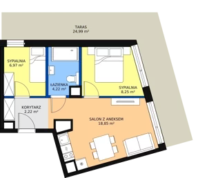3 pokoje, mieszkanie 42,30 m², piętro 5, oferta nr F.607, Bel Mare, Międzyzdroje, ul. Nowomyśliwska