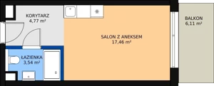 1 pokój, mieszkanie 26,91 m², piętro 1, oferta nr Aqua Resort_101, Bel Mare, Międzyzdroje, ul. Nowomyśliwska
