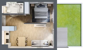 2 pokoje, mieszkanie 33,33 m², piętro 2, oferta nr L241, Bel Mare Home, Międzyzdroje, ul. Nowomyśliwska