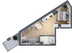 2 pokoje, mieszkanie 32,89 m², piętro 1, oferta nr L143, Bel Mare Home, Międzyzdroje, ul. Nowomyśliwska