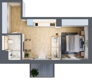 2 pokoje, mieszkanie 36,12 m², piętro 2, oferta nr L208, Bel Mare Home, Międzyzdroje, ul. Nowomyśliwska