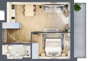 2 pokoje, mieszkanie 37,82 m², piętro 2, oferta nr L240, Bel Mare Home, Międzyzdroje, ul. Nowomyśliwska