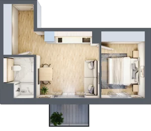 2 pokoje, mieszkanie 36,08 m², piętro 4, oferta nr L408, Bel Mare Home, Międzyzdroje, ul. Nowomyśliwska