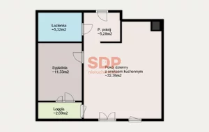 Mieszkanie dwupokojowe 54,29 m², Wrocław, Stare Miasto, Powstańców Śląskich, Sprzedaż